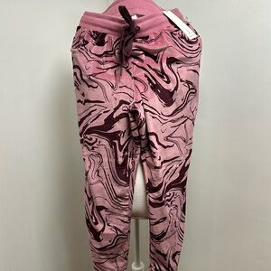 Crystal velour Capri joggers